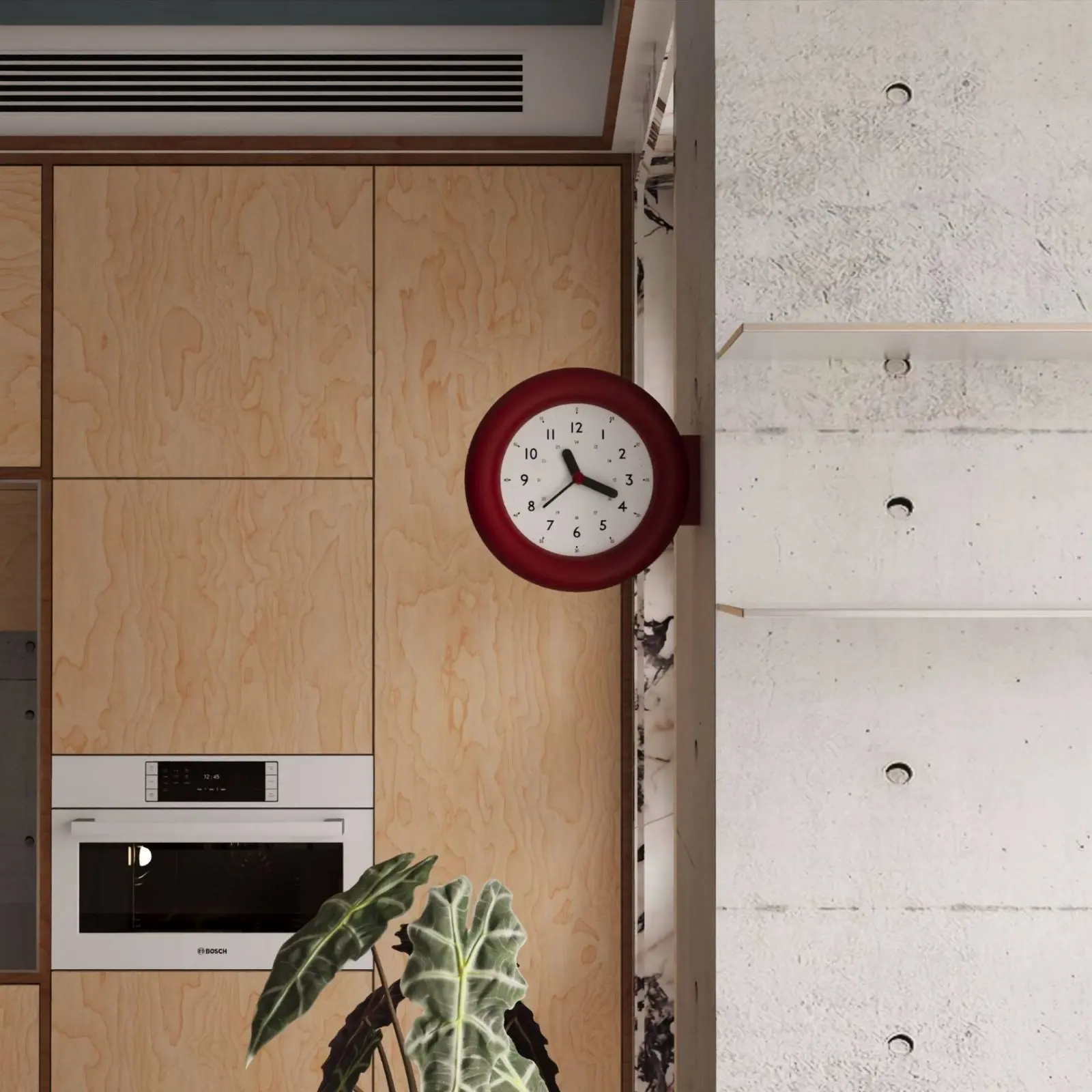 

Corner Wall Timepiece Space Saving Home Decor for Office