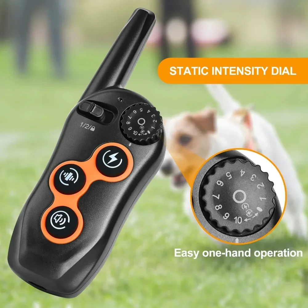 Dog Training Collar Electronic Remote Control 600m Waterproof Anti Bark 3 Training Modes for Dogs