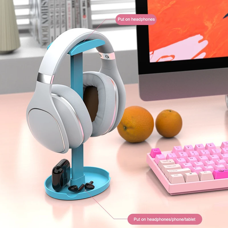 حامل سماعة الرأس العالمي المحمول حامل سماعة الألعاب رف منظم سطح المكتب سماعة عرض قوس ل AirPod