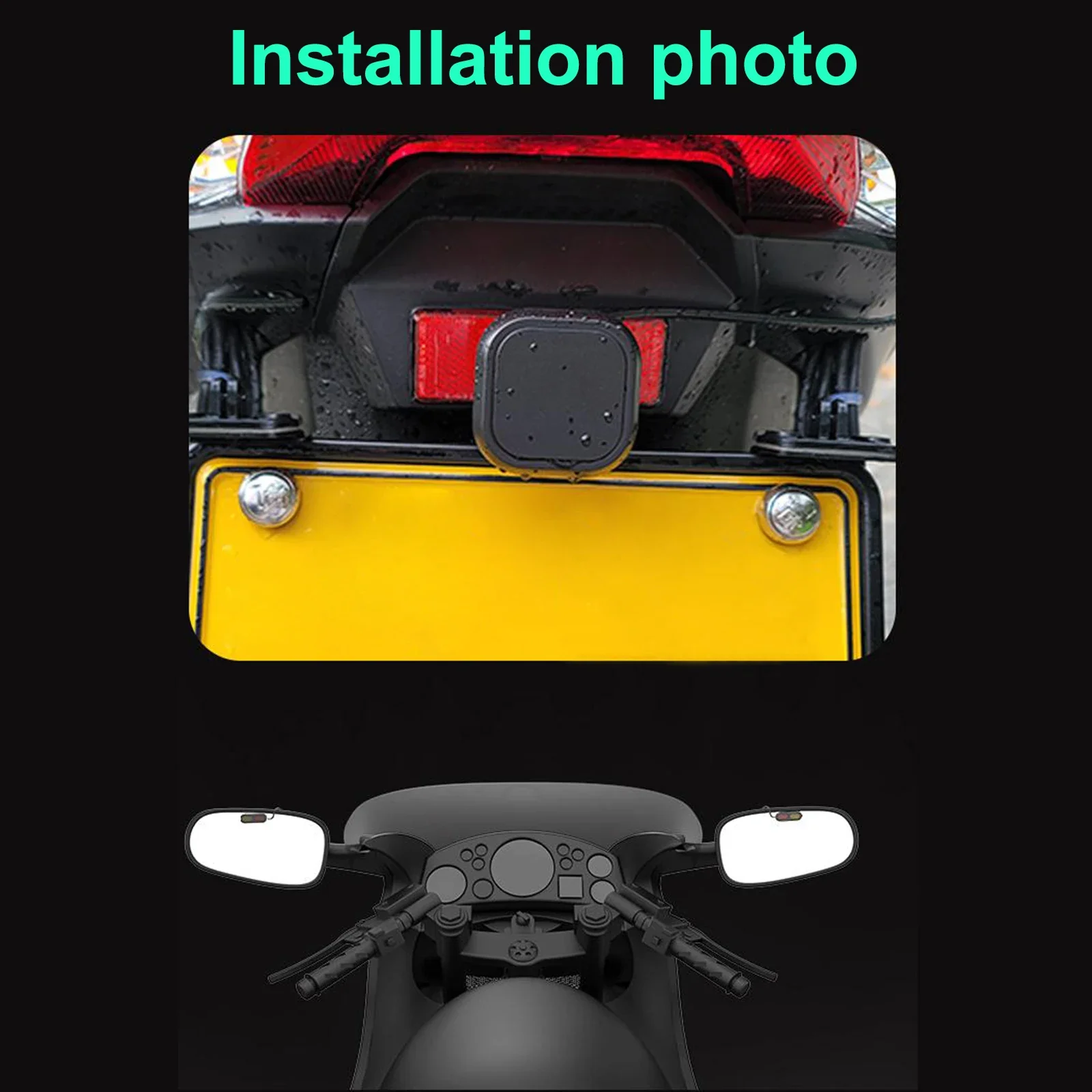 Motorcycle Blind Spot Radar Detection System 30m Range IP67 Waterproof Millimeter Wave Sensor Lane Change Assist System For Moto