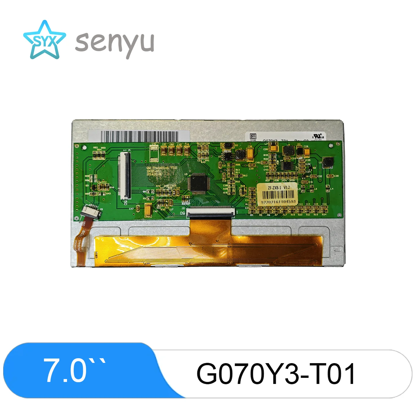 G070Y3-T01 7" Industrial LCD Display 800*480 TTL Screen No Touch
