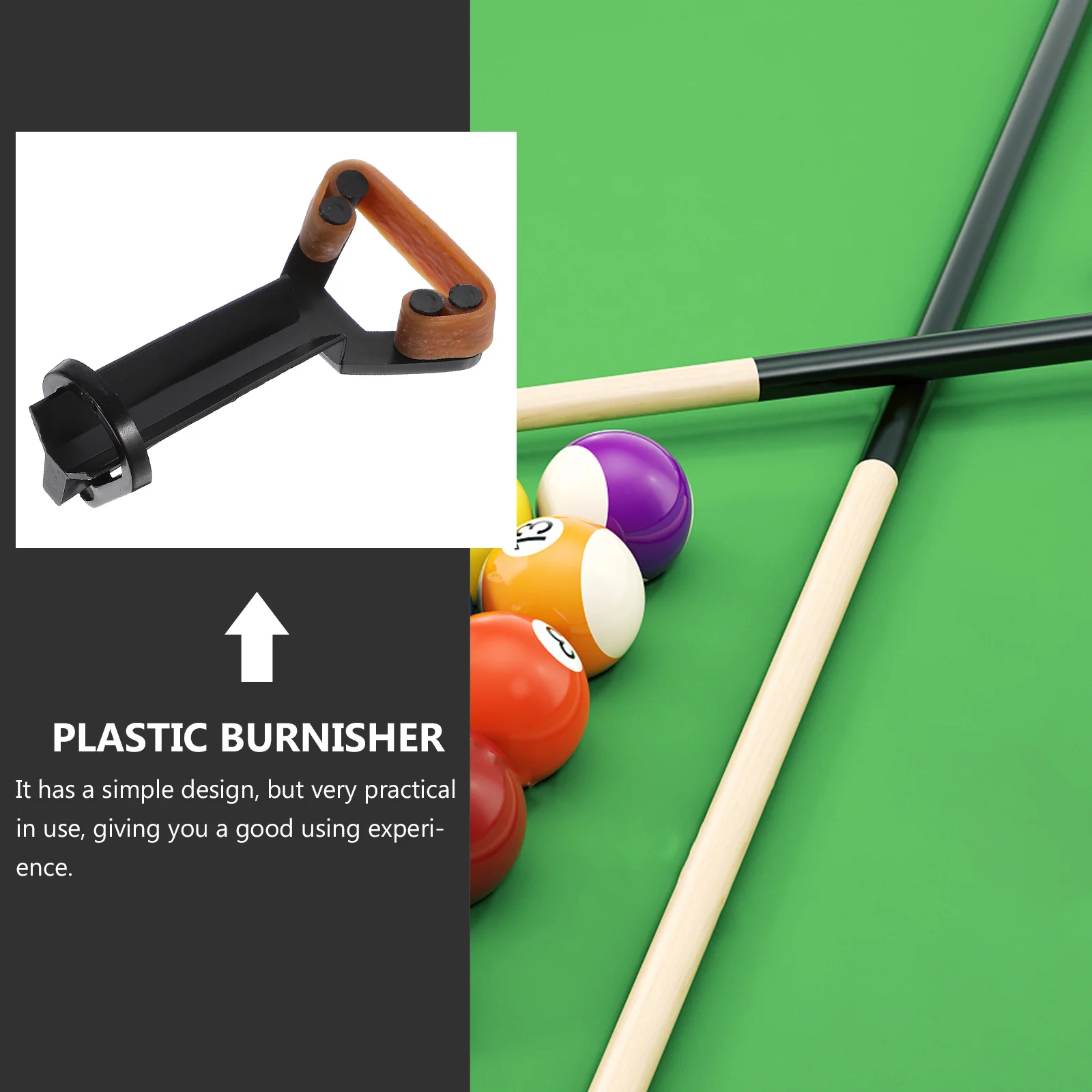 

Comfortable Operation Pool Cue Tip Clamp ABS Rubber Long Using Life Shaper Fastener Tool Cue Tip Shaper Plastic Burnisher