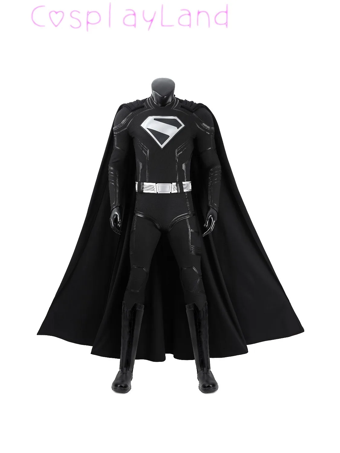 Halloween jumpsuit Super Legacy Clark Kent cosplay kostuum superheld zwarte bodysuit mantel volledige set pak outfit hoge kwaliteit - afbeelding 2