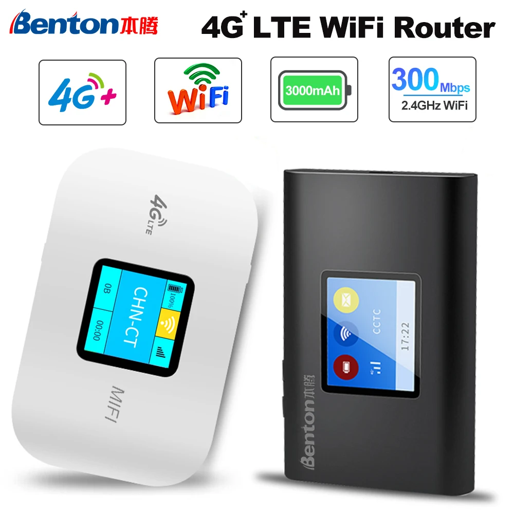 

Benton портативный Wi-Fi 4G + LTE роутер Карманный Wi-Fi 300 Мбит/с 6 6 6 4G + SIM Wi-Fi роутер Мобильная точка доступа беспроводной роутер для SIM-карты