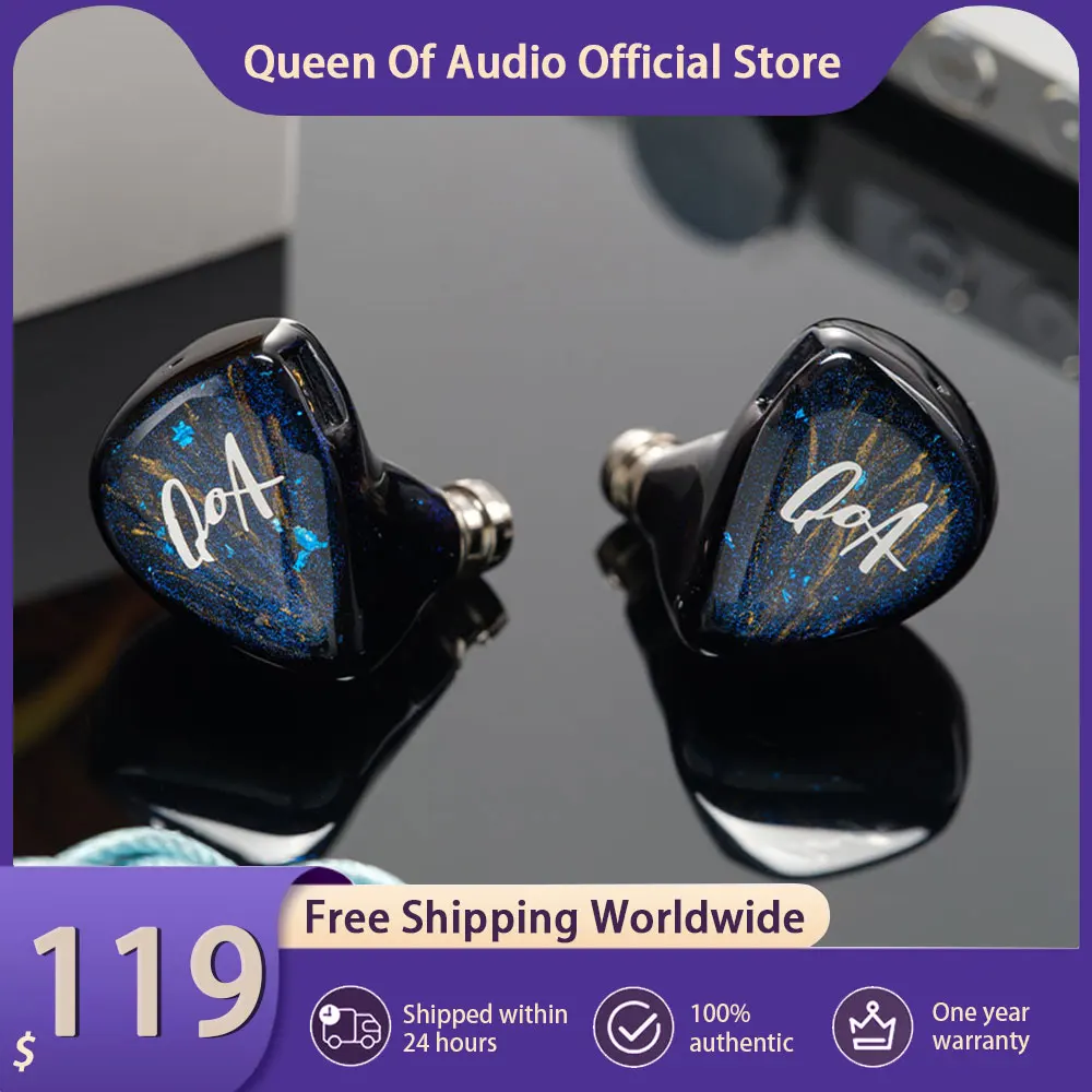 QoA Cloud Scape In Ear Earphone 1 Dynamic + 1 Planar Headphone With 3.5mm 4.4mm Plug Earbuds HiFi Wired Headset Cable IEMs