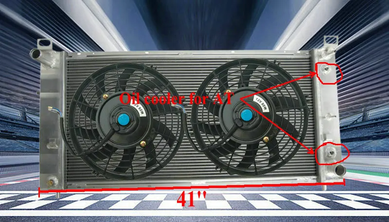 34'' Aluminum Radiator+FAN For Chevy Silverado Cadillac GMC YUKON 1500 4.8-6.2 V8 AT