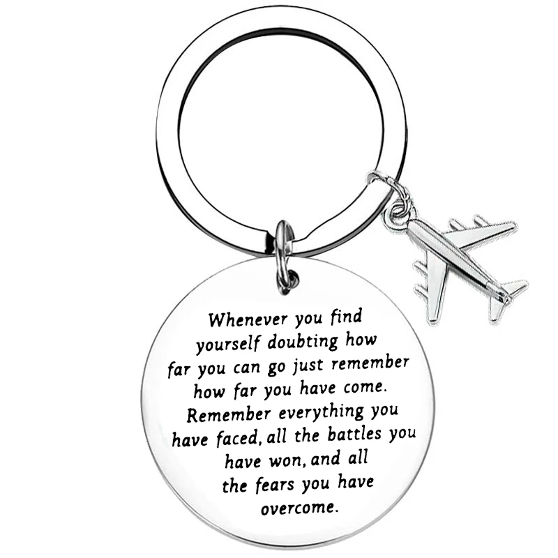 Pilot Gift Pilot Graduation Gift keychain keyrings  Inspirational Gift Pilot Aviation Flying Airplane Gifts