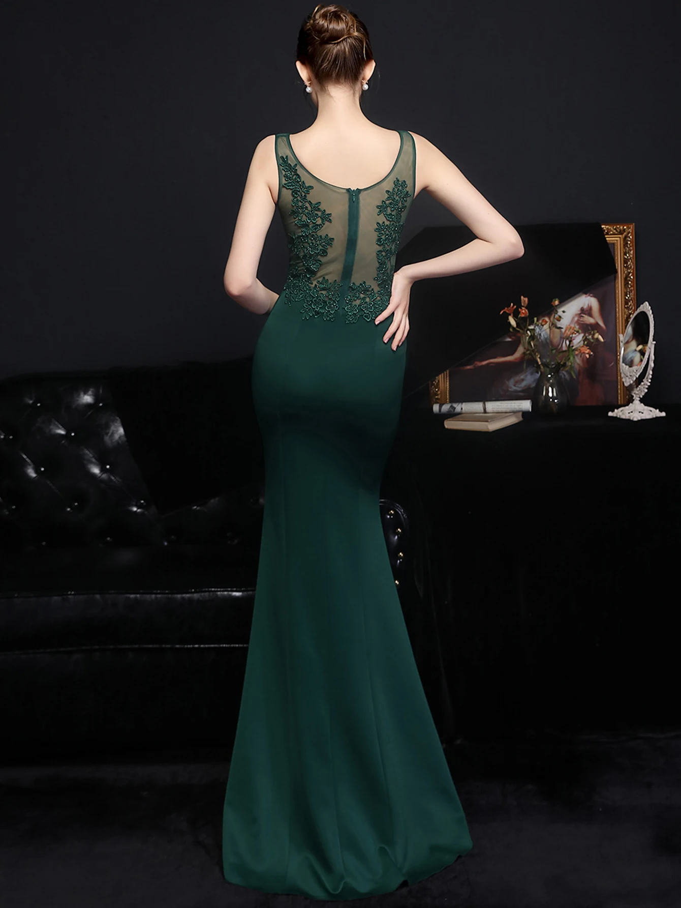 Sexy see through mesh maxi summer dress women elegant wedding prom lace dresses luxury long rhinestone evening dresses vestidos