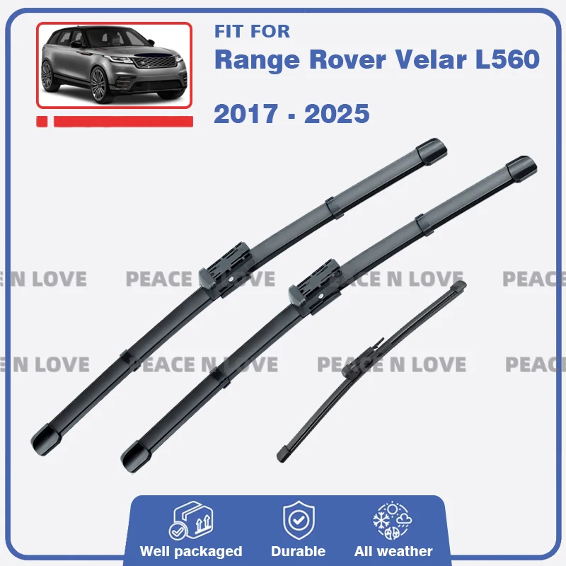 Para Land Rover Range Rover Velar L560 2017 - 2025 3 piezas limpiaparabrisas delantero trasero parabrisas ventana cepillos Accesorios