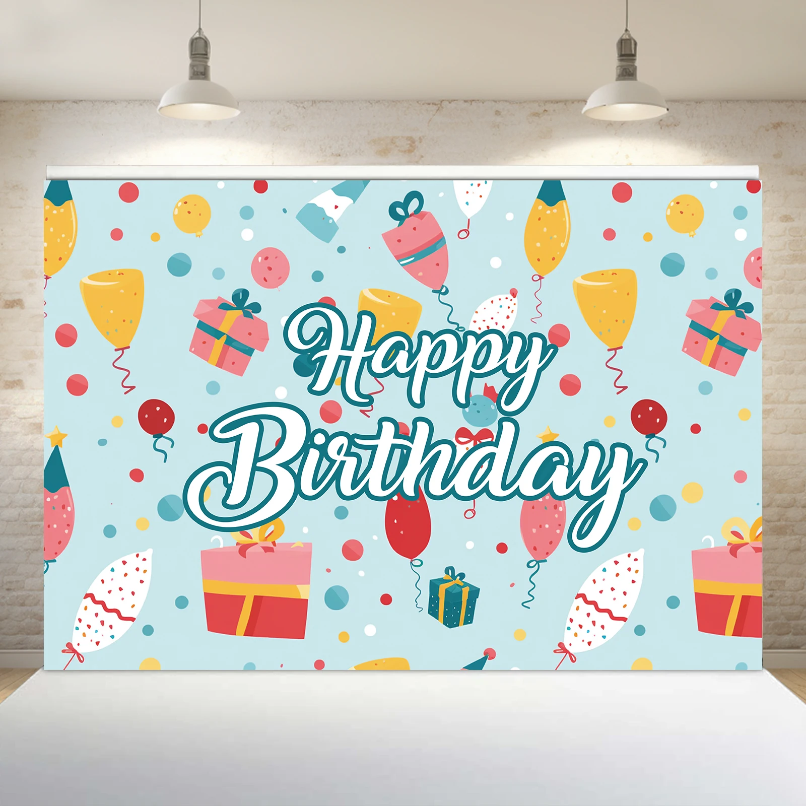 1PCS 100x150cm Happy Birthday(13) Theme Backdrop,Photography Background,Used To Gifts,Activities Or Other Party Decoration