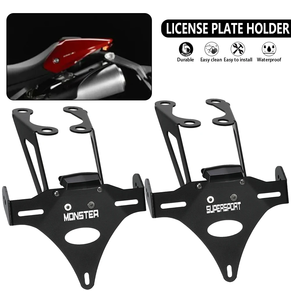 

Moto Rear Tail Tidy Fender Eliminator Kit License Plate Holder For DUCATI MONSTER 659 797/Plus 821/Stealth 1200 R/S 2018 - 2021