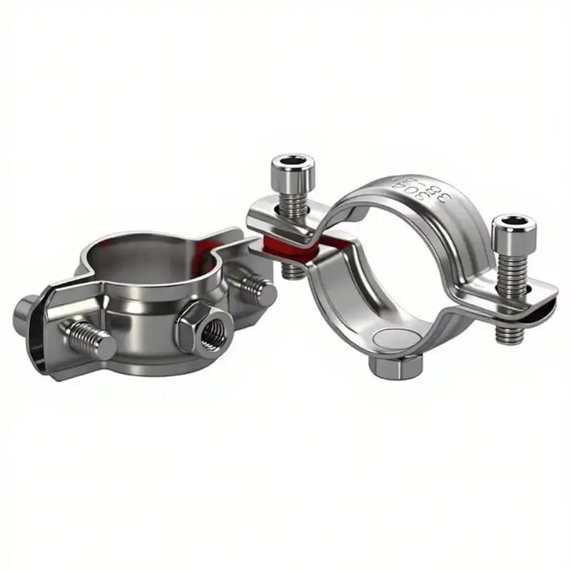 1Pcs 304 Stainless Steel Pipe Fixed Bracket Adjustable M8 Nut OD 8-325mm for Farm Agricultural Irrigation Pipe Mounting