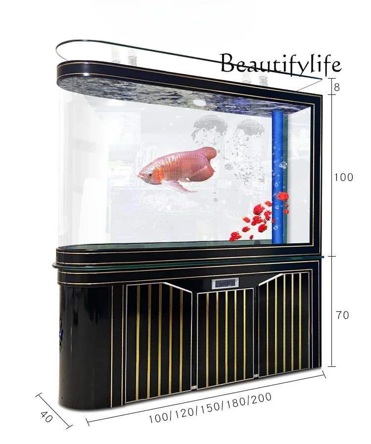 Bullet fish tank living room type household glass screen smart aquarium