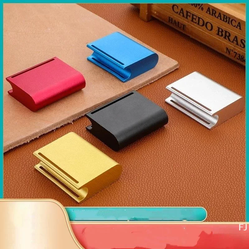 [YU]1Pcs Aluminum Thick Leather Craft Belt Edge Grind Burnish Polish Tool Leathercraft Polished Finish Press Edge Tool DIY