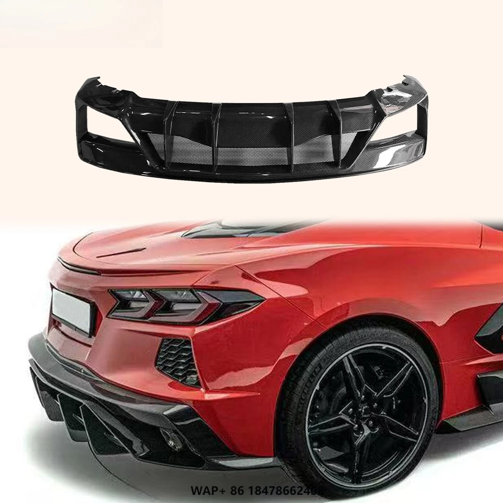 

For Chevrolet Corvette C8 2020-24 ADR Style Carbon Rear Bumper Diffuser Lip