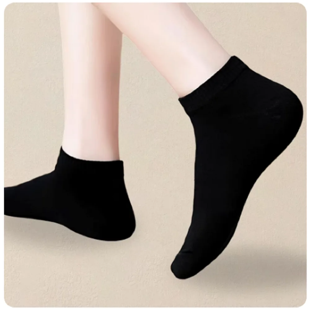 5/10 Pairs Men's Boat Socks Business Sport Sweat Absorption Mature Summer Autumn Solid Color Non Pilling Versatile Ankle Socks