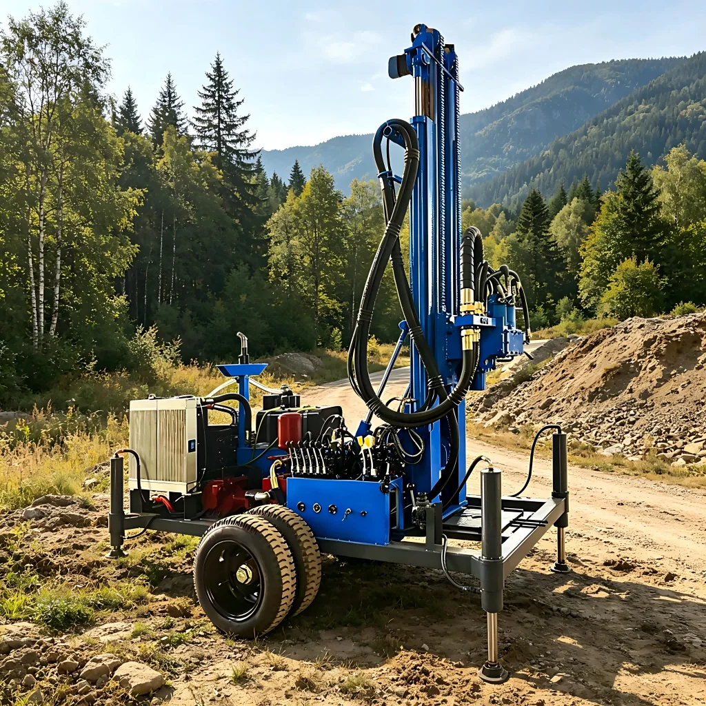

Customized 200m Wheeled Diesel Hydraulic Water Well Drilling Rig, Compatible with Mud Pump & Air Compressor