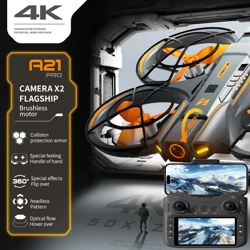 FPV Дрон с камерой 4k, игрушки с дистанционным управлением, мини-RC квадрокоптер, профессиональный дрон с HD-экраном, вертолет для предотвращения препятствий