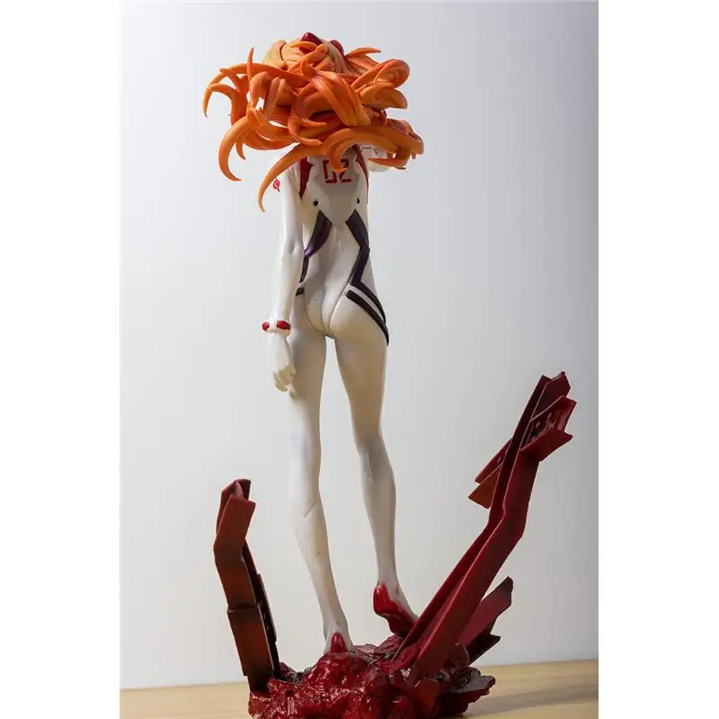 Figurine de dessin animé Shin Gekijouban Souryuu Asuka Langley, 27CM, costume de Combat de dernière Mission, modèle de scène, jouet, cadeau d'action, 1/7