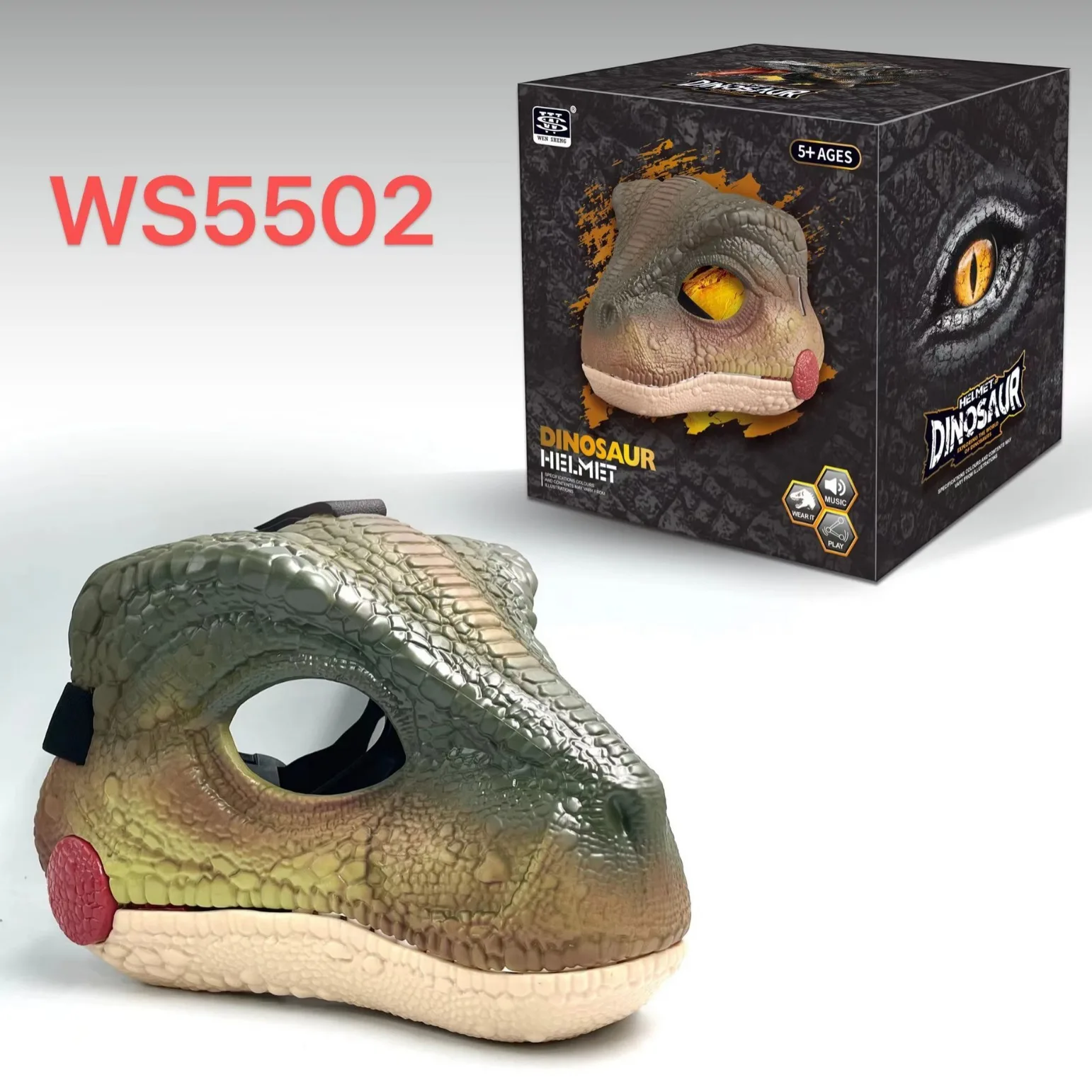 Cosplay máscara de dinosaurio tiranosaurio rex Halloween rápido cabeza de dragón conjunto parodia casco juguete