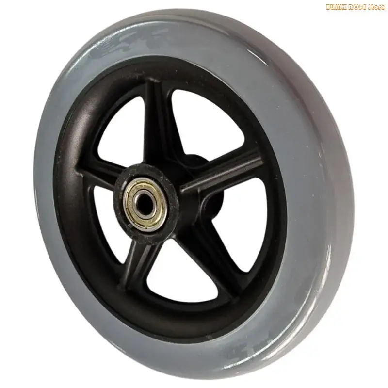 K1AE 6/8Inch Front Castor Smooth Tire Wheel Wheelchair Replacement Parts