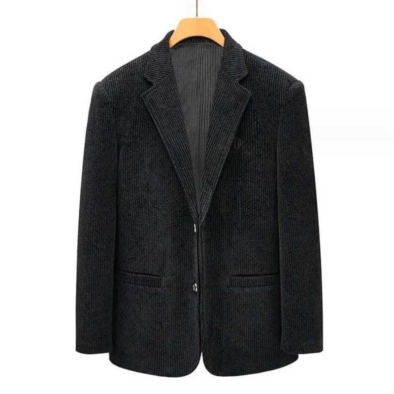 

Leisure Suit Coat for Men Spring and Autumn Thick Non-ironing Business Wool Small Suit for Middle-aged Men Single West Jacket