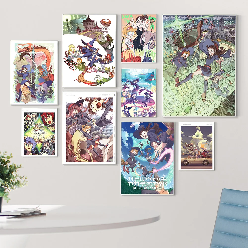 Póster con impresiones artísticas de pared de TV de Anime japonés de Little Witch Academia, pintura en lienzo de Manga de dibujos animados, imagen de pared, regalo de decoración del hogar