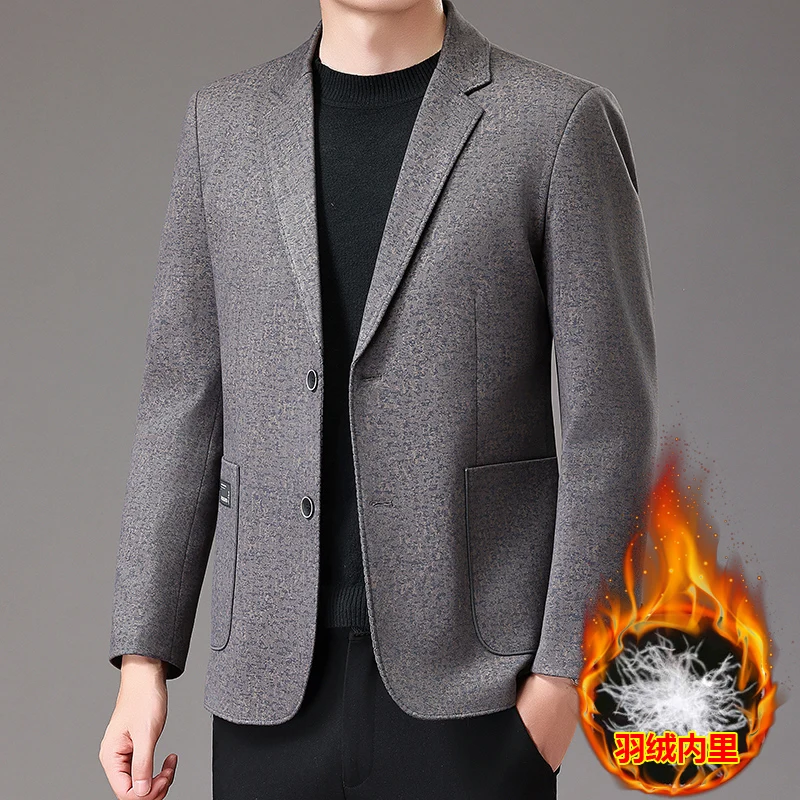 

High-quality autumn and winter new men's business and casual, versatile and trendy down suit (80down) jacket