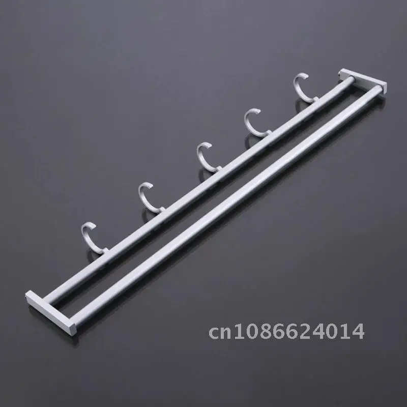 

Aluminum 2 Layer Wall-Mounted Bathroom Towel Coat Rack Shelf Metal Shower Tray Bracket вешалка для полотен