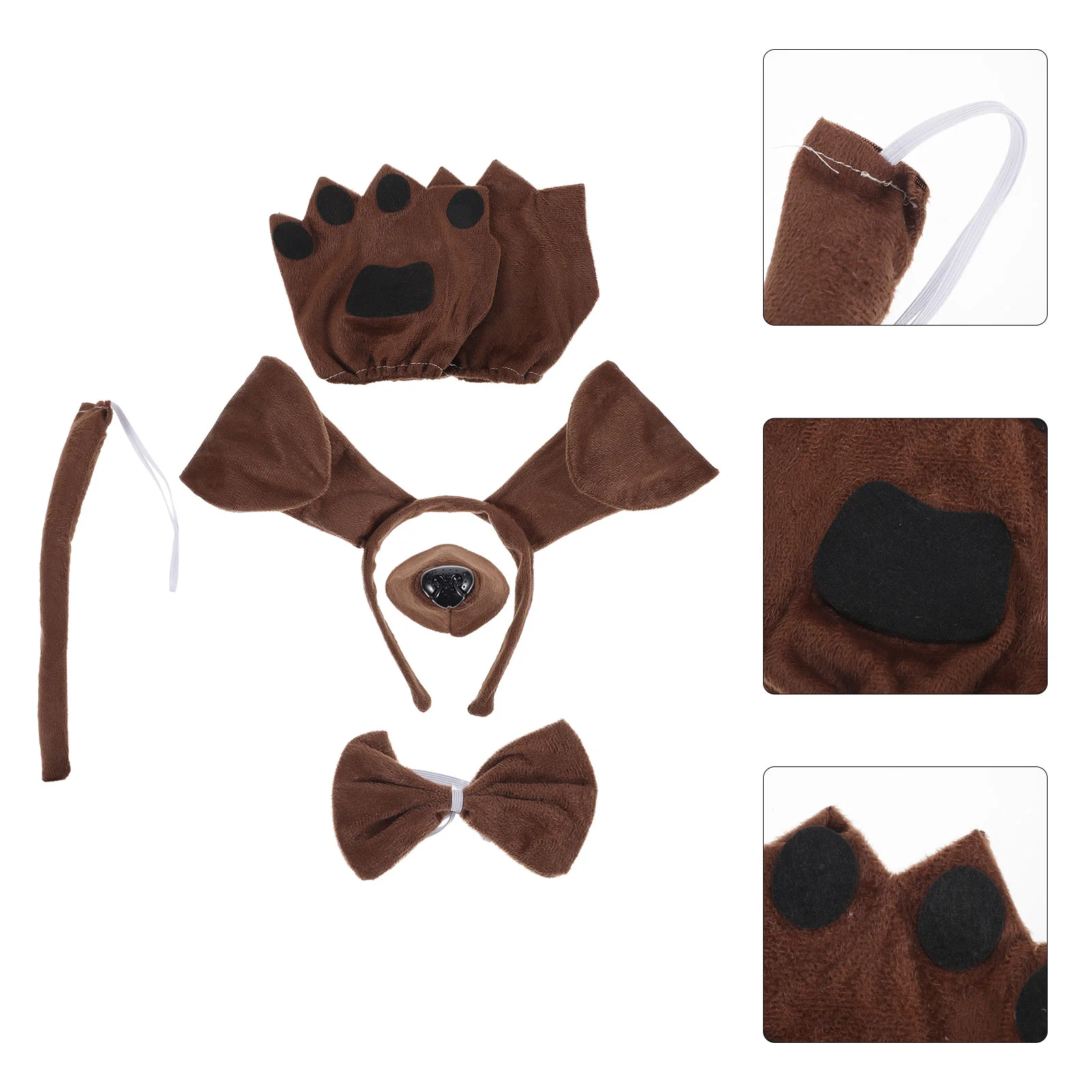 Suit for Kids Stuffed Animal Animals Dog Ears and Tail Accessories Party Costume Cosplay