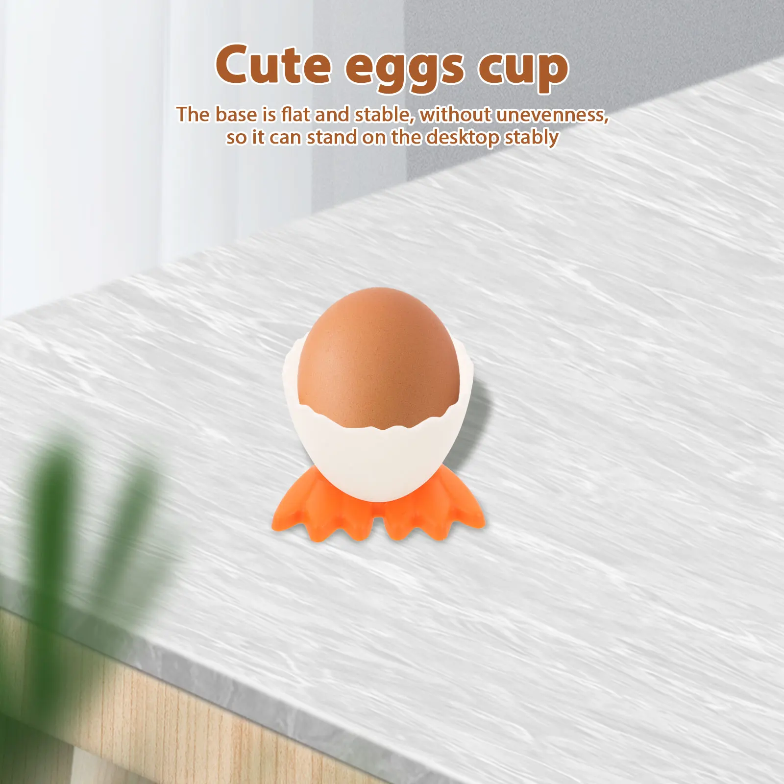 

12Pcs Egg Cups Cute Cartoon Egg Holders Soft Boiled Eggs Breakfast Cup Stand Plastic Cups for Kitchen Table Decoration Party