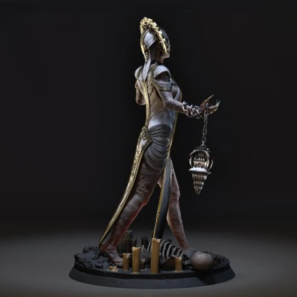 Plagued Priestess 3D Printed GK Statue Dark Horror Figure Tabletop Collectible DIY Coloring Self-assembly Models Craft Gift