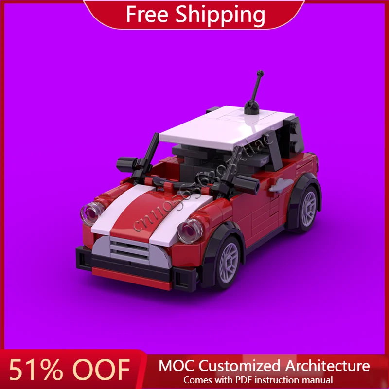 

НОВЫЙ 208 шт. MOC Speed City Car Стильный красный мини-автомобиль Строительные блоки «сделай сам» Техника стиля Гоночный креативный гараж Кирпичные игрушки Подарки