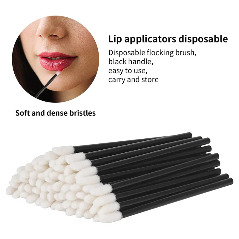 MEISHENJIE 50/1000pcs Lip Brush Wholesale Eyelash Makeup Brushes Lash Extension Mascara Applicator Lipstick Wands Tools