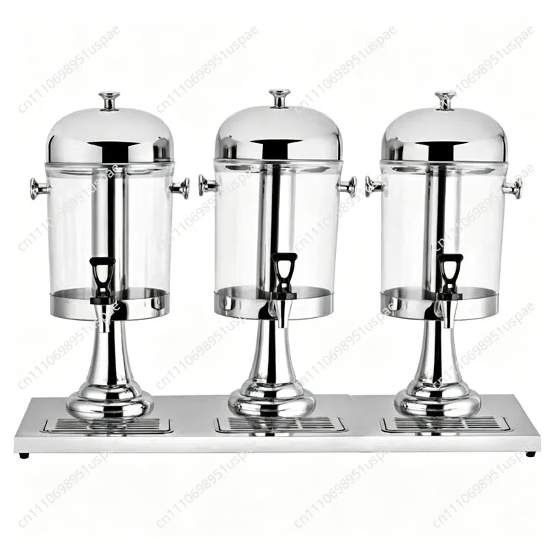 Stainless Steel Juice Dispenser with Transparent Viewing Material Restaurant Commercial Large-Capacity Buffet Milk Tea Dispenser