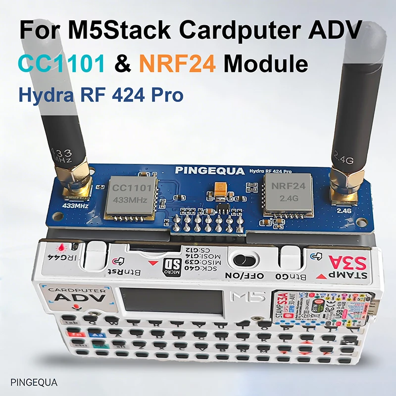 

Модуль M5Stack Cardputer ADV RF 2-в-1, двухдиапазонная плата NRF24 и CC1101, улучшенная конструкция антенны, стабильный сигнал 2.4G/433M