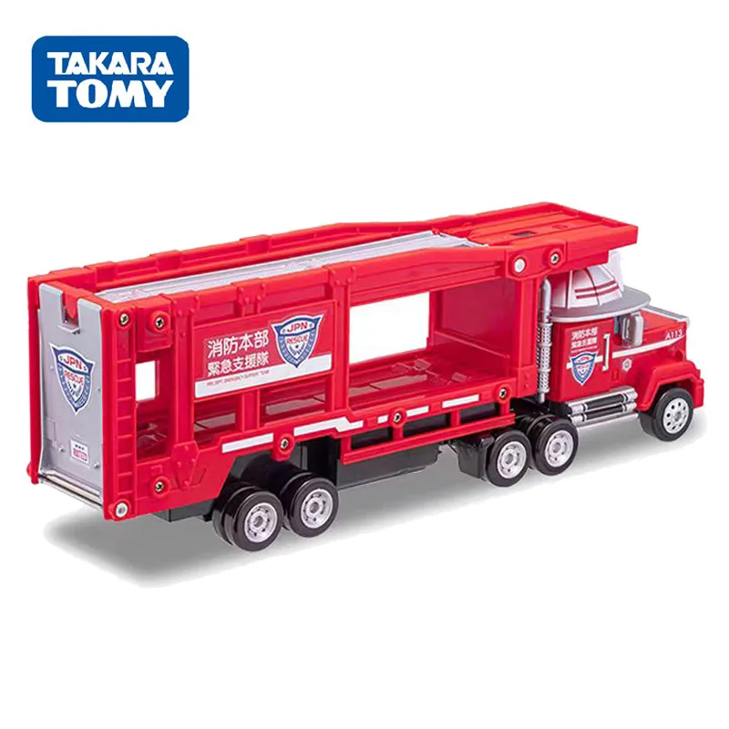 Takara Tomy Tomica Disney Auto 'S 3 Mack Rescue Brandweerwagen Legering Speelgoed Motor Diecast Metalen Model Cadeau