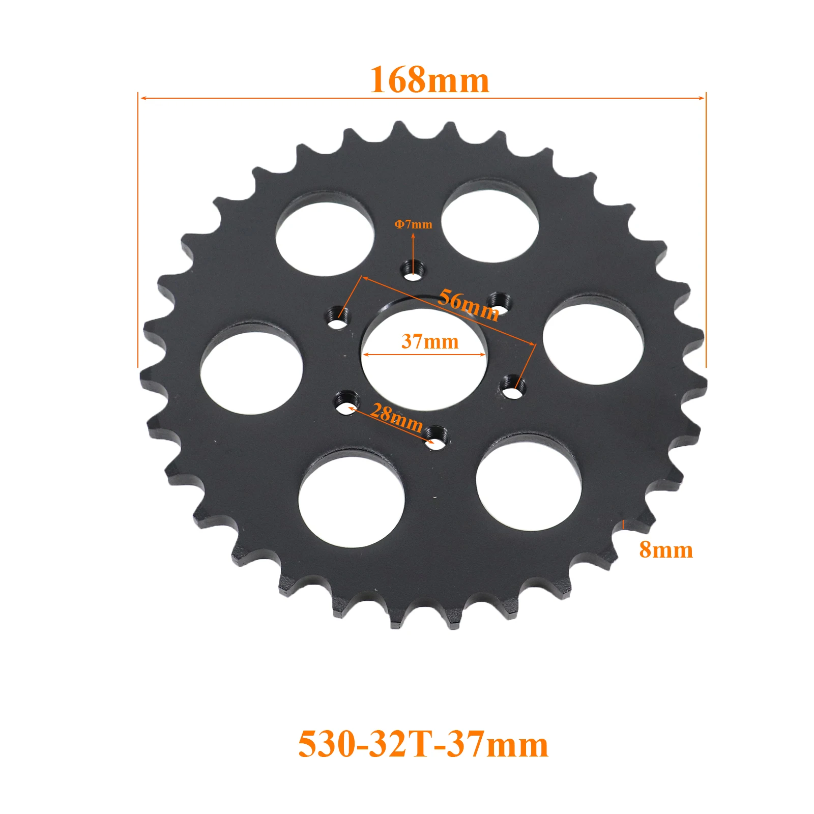 530 Chain 32T/35T/37T/38T/40T Teeth 37mm 38mm 45mm Rear Sprocket For ATV Quad Pit Dirt Bike Buggy Go Kart Motorcycle Motor Parts