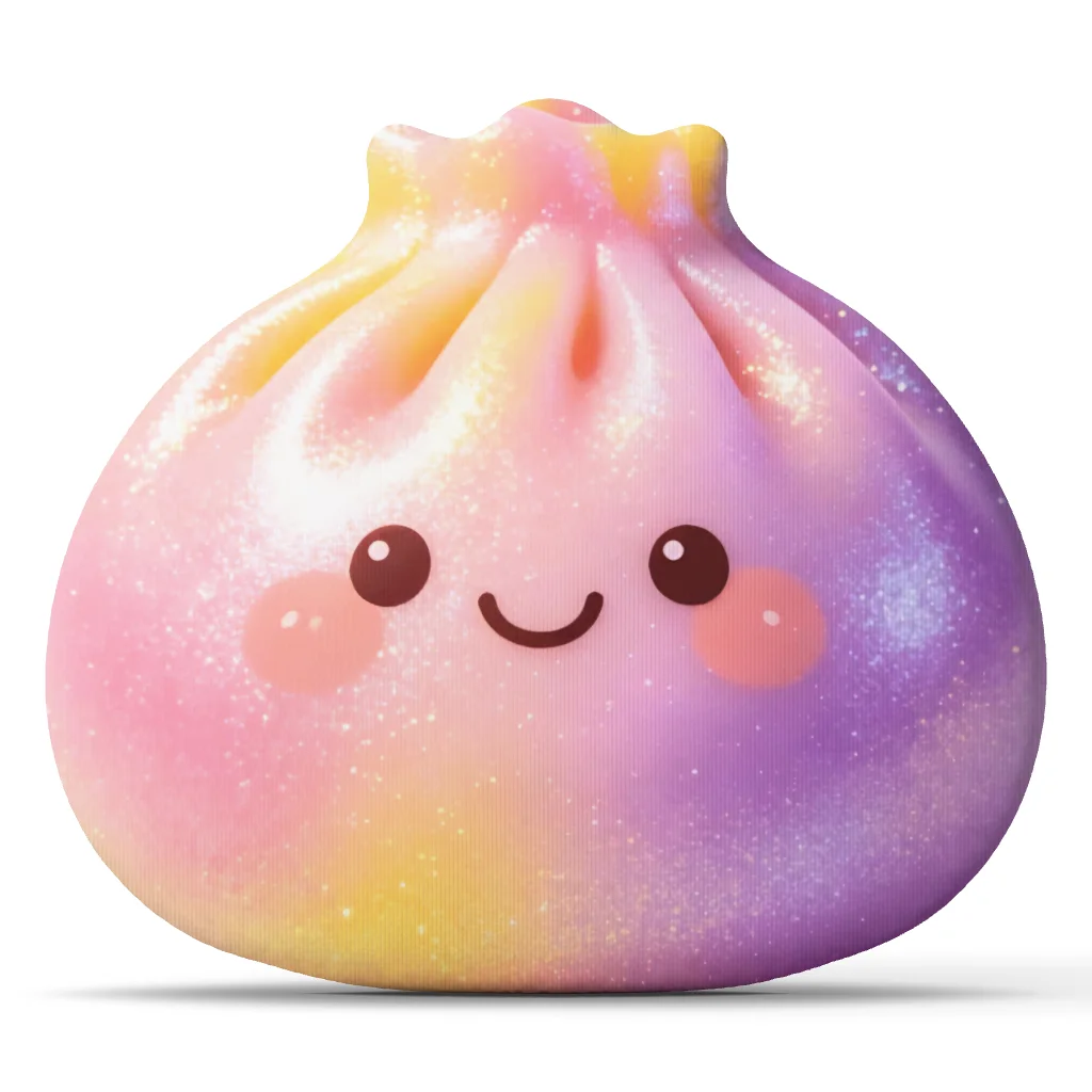 Cute Squishy Dumpling Stuffed Throw Pillow Pastel Colorful Rainbow Cushion Shaped Decorative Pillow for Bed Sofa Home Decor