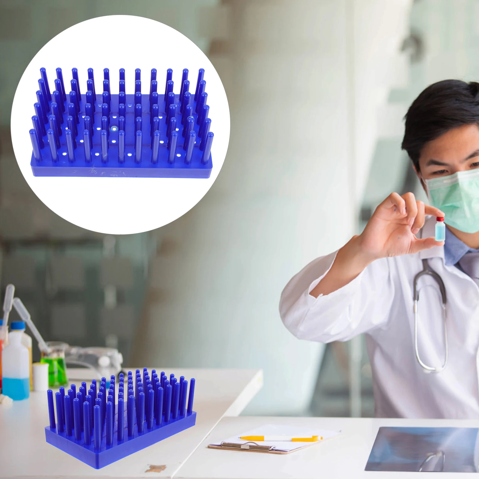 Test Tube Rack Drying Accessory Tubes with Stand Storage Racks Plastic Holder Tool