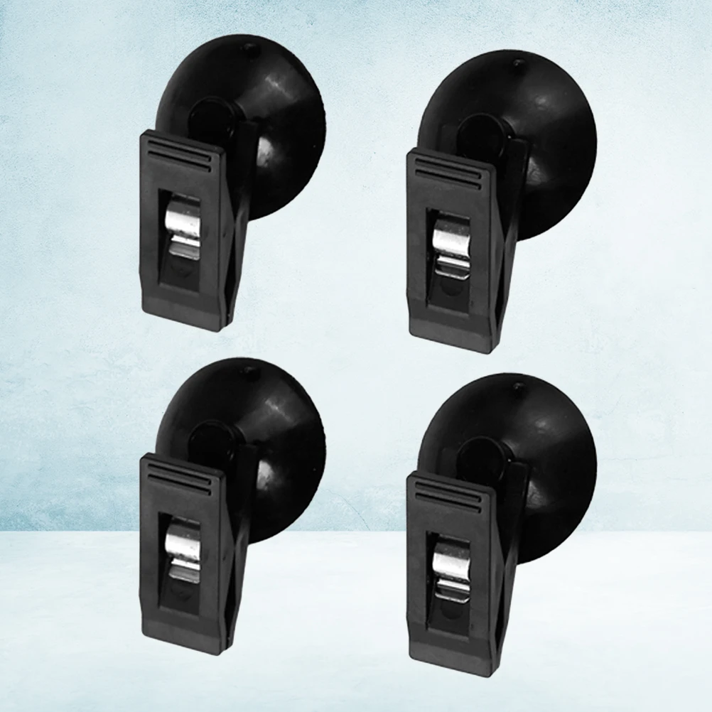 

Car Suction Cup Clip 2 Pair Lightweight Portable Car Mounted Holder for Card Curtain Storage Practical Use Durability