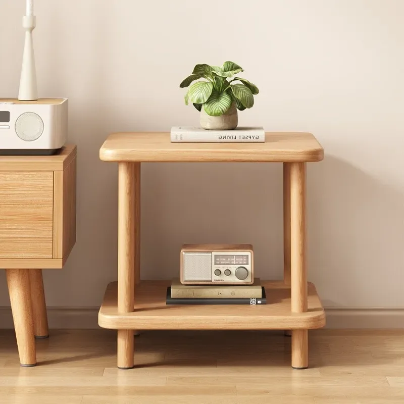 for Nordic Simple Small Coffee Table Sofa Side Table Living Room Bedside Shelf for Small Apartment Rental House