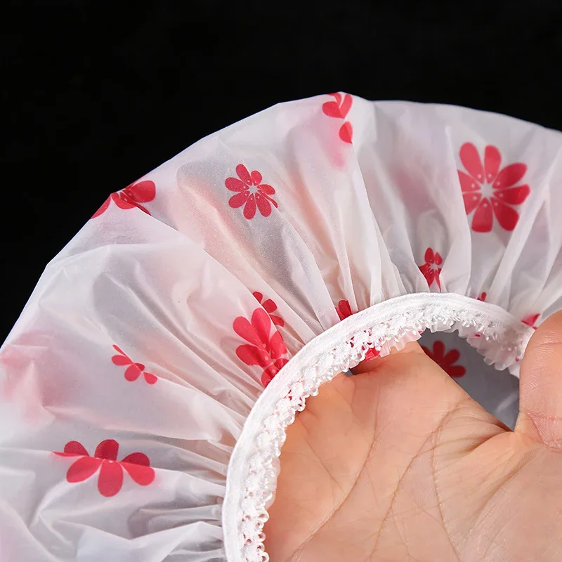 Waterproof Bath Hat Thickened Waterproof and Oil Fume Cap Women Spa Hair Salon Supplies Shower Cap Bathroom Accessories