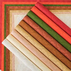 Retro Style Printing Flower Wrapping Paper Handmade DIY Cotton Paper Gift Packaging Art Paper