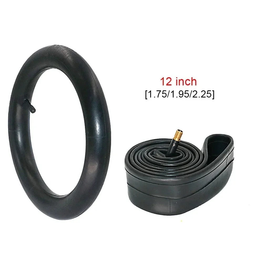 1pcs Rubber Inner Tube Mountain Bike 12 Inch Bicycle Inner Tube 12x1.75-2.125 Straight Valve Butyl Practical Cycling Accessories