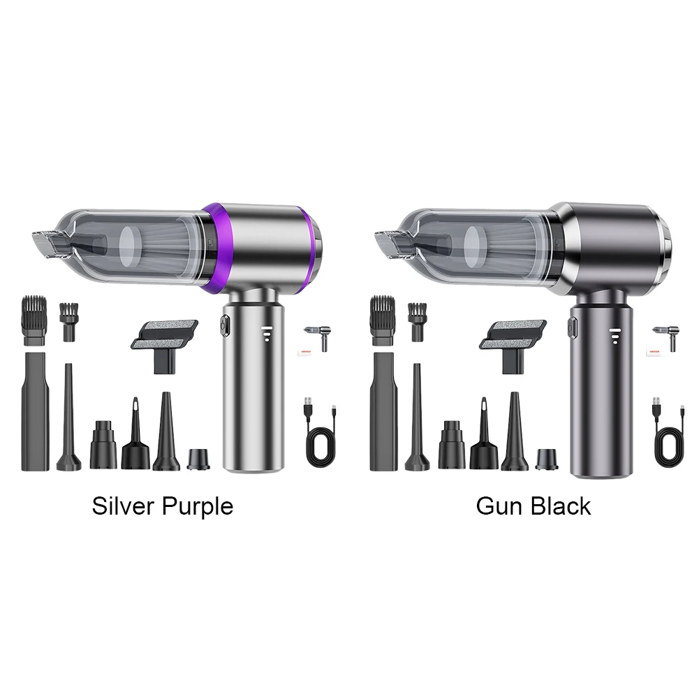 Wireless Car Vacuum Cleaner USB Rechargeable Cordless Handheld Vacuum Cleaner 16000Pa Portable Dust Collector for Household Auto