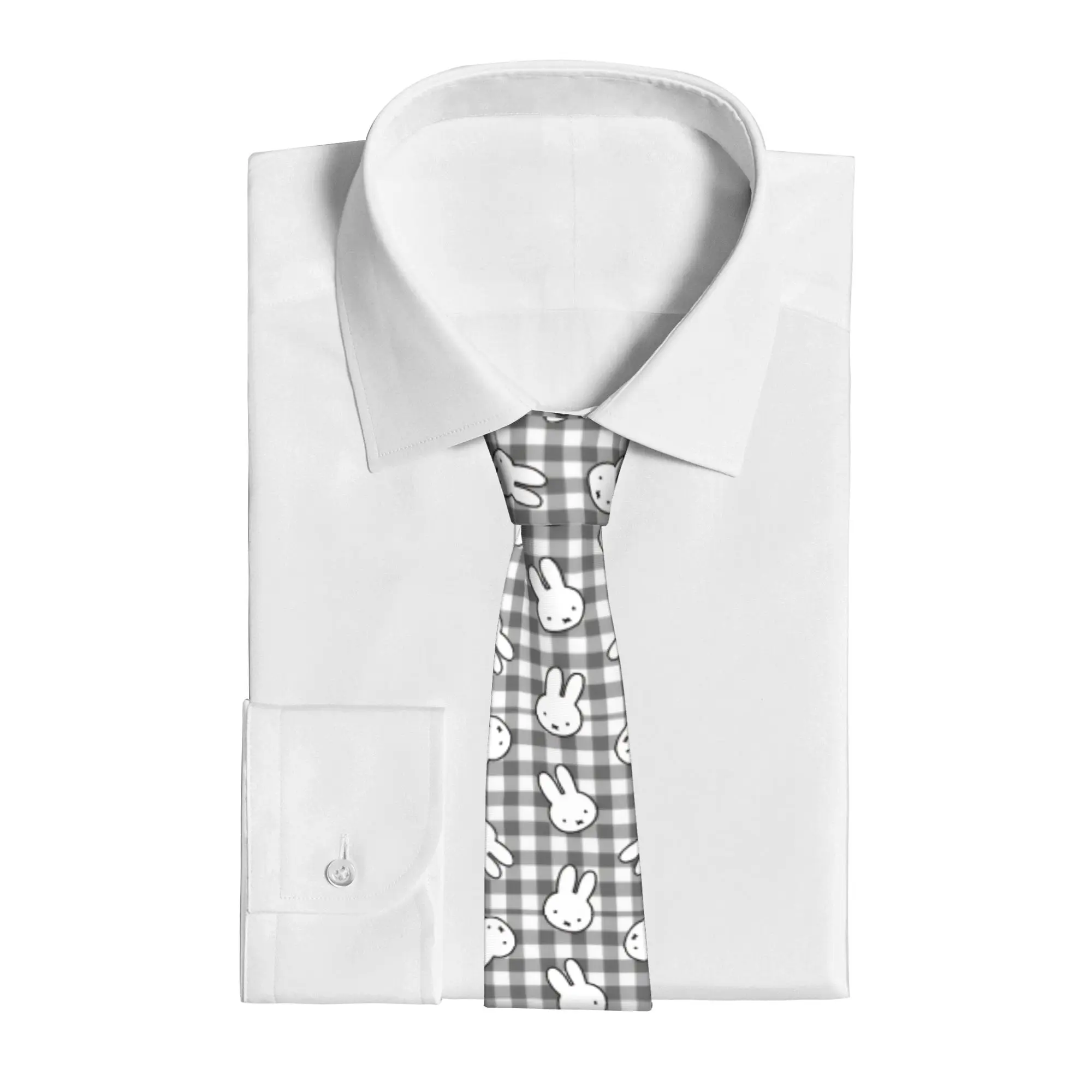 Miffyy  Neckties Men Silk Polyester 8 cm Narrow Cute Pattern Neck Ties for Mens Accessories Gravatas Wedding Accessories  Party