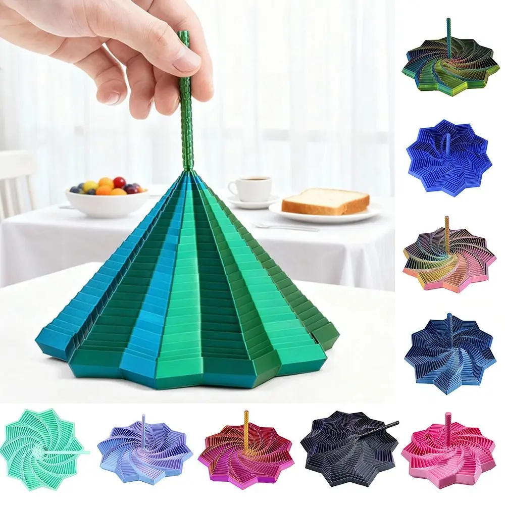 

PLA Expanded Sensory Fidget Star 3D Printed with Handles Fractal Fidget Hexagon Stress Relief Whirling Spiral