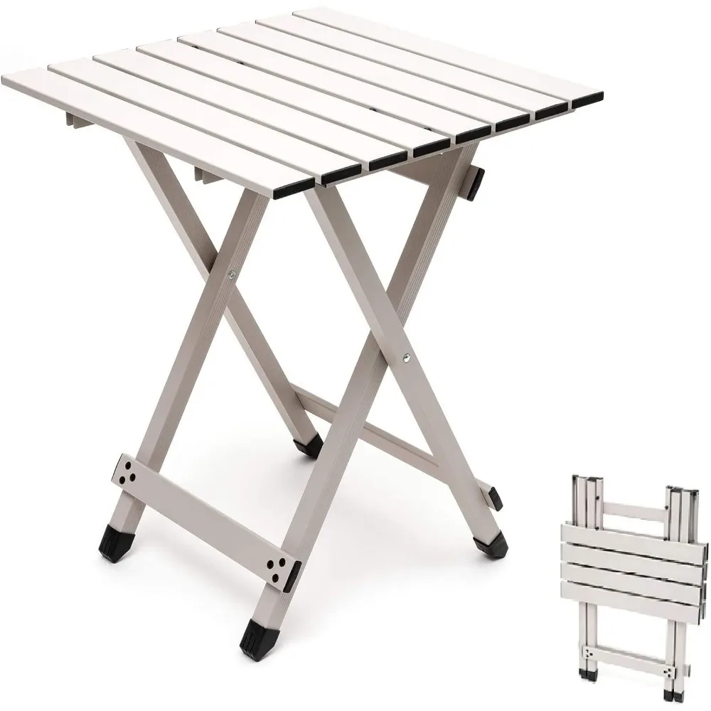 Lightweight Aluminum Folding Camping Table, Portable for Picnic, Cooking, Beach, Hiking, Travel, Fishing & BBQ, Indoor & Outdoor Use