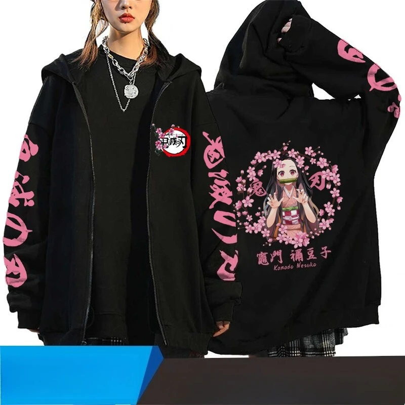 

New Ghost Destroyer Blade Full-time Hunter Zip Hoodie Printed Men's and Women's Hooded Sweater